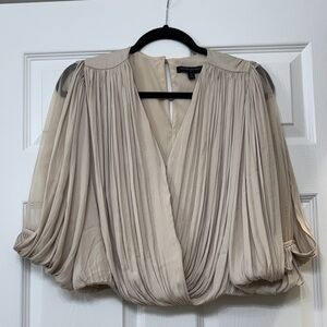 Banana Republic Cream Draped Blouse